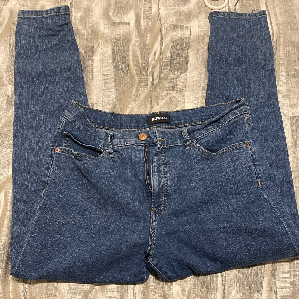 Skinny mid rise express jeans 12R